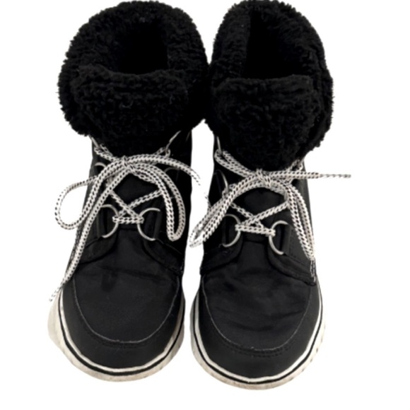 Sorel Cozy Carnival Coated Waterproof Boots Black Size 6 - Picture 10 of 11